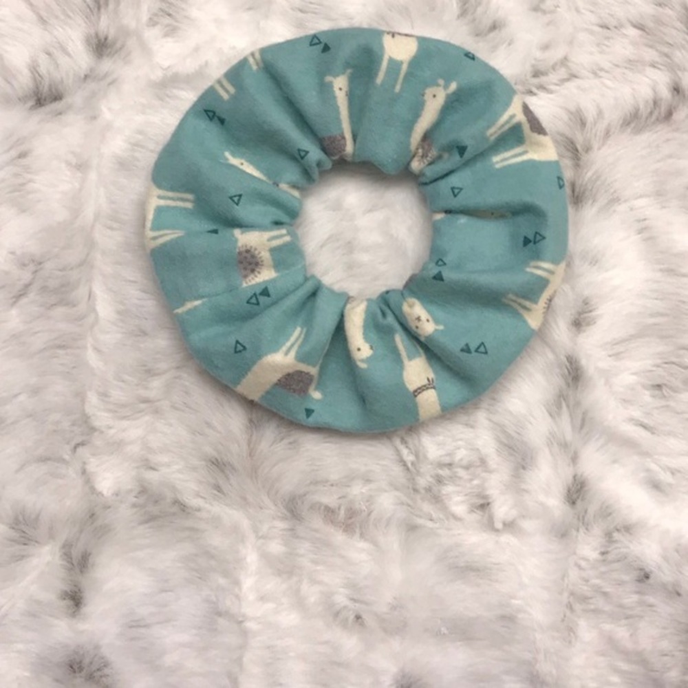 Teal Llama Soft Hair Scrunchie Brand New Accessory‎
